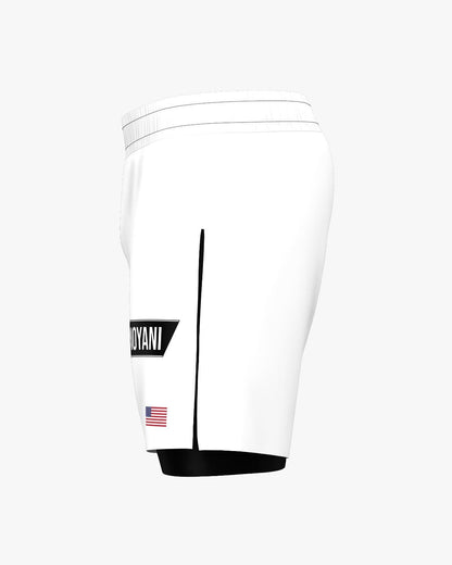 Custom Gladiator Shorts - White/Black