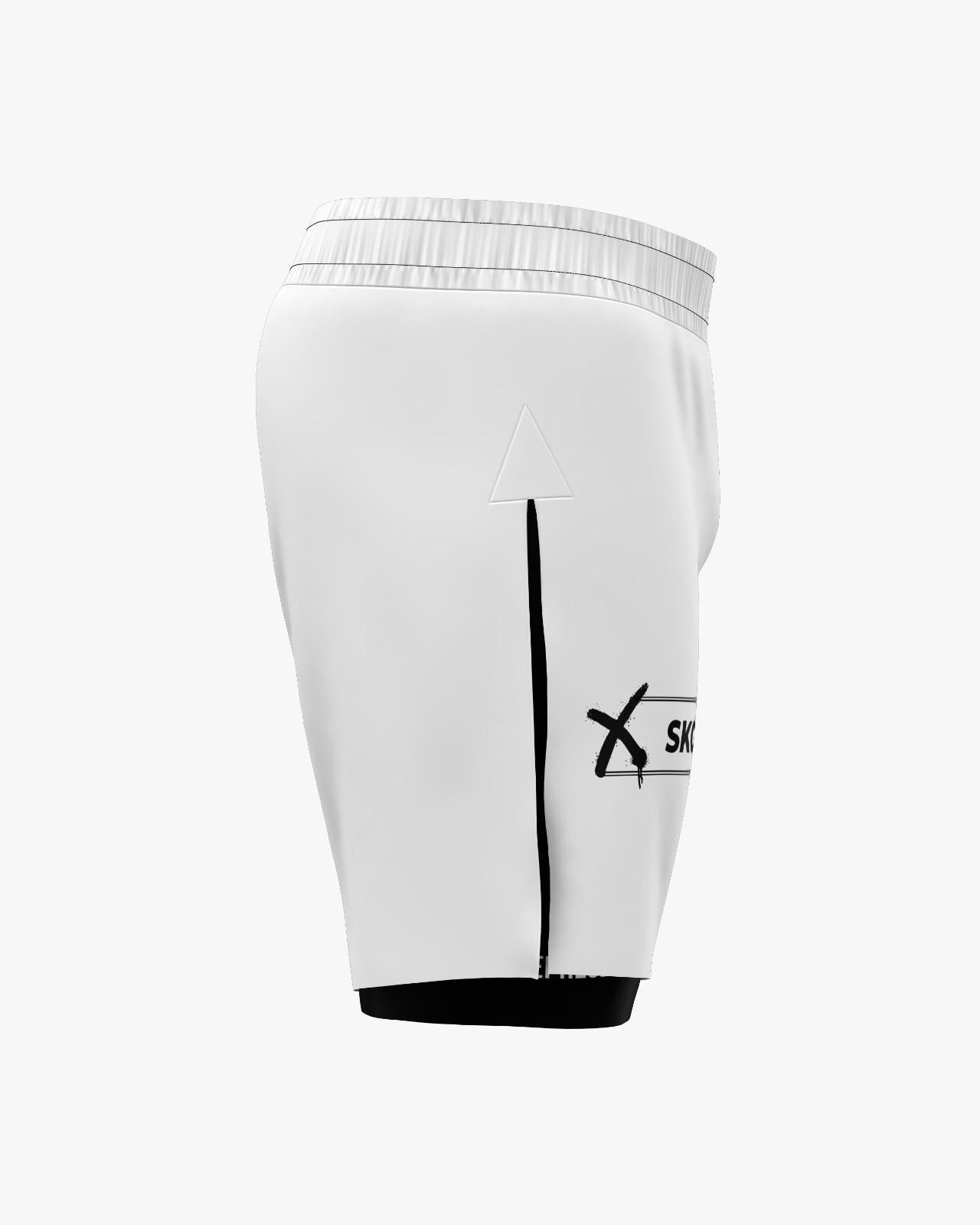 Custom Gladiator Shorts - White/Black