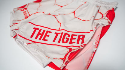 Custom Gladiator Shorts - Offwhite/Red