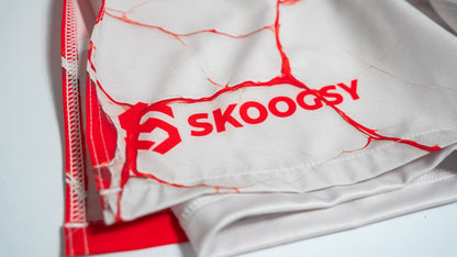 Custom Gladiator Shorts - Offwhite/Red