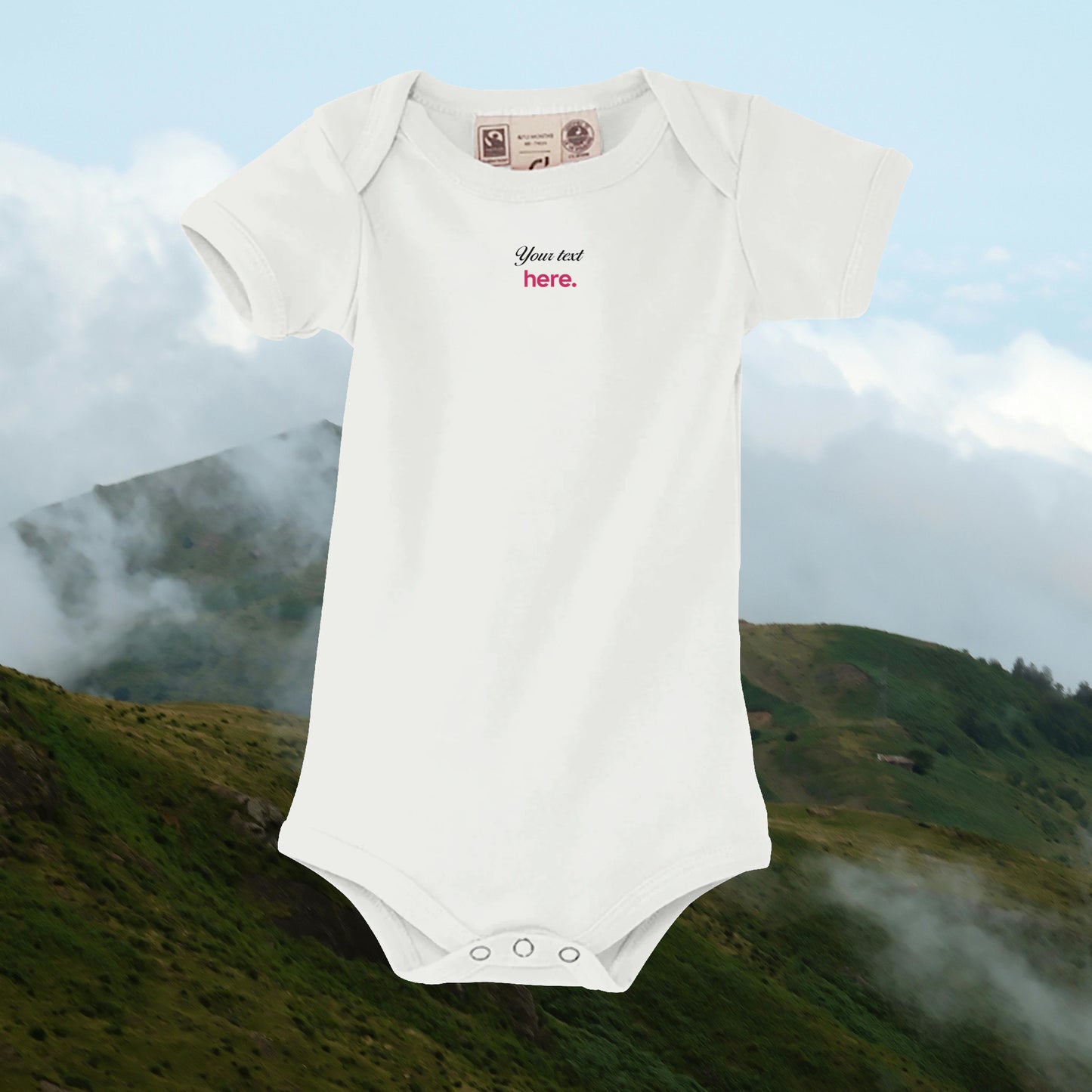 Organic Baby Bodysuit (Personalized Print)