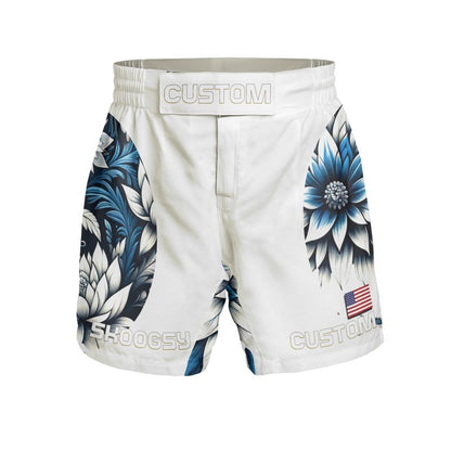 Custom MMA Shorts - Blue Floral